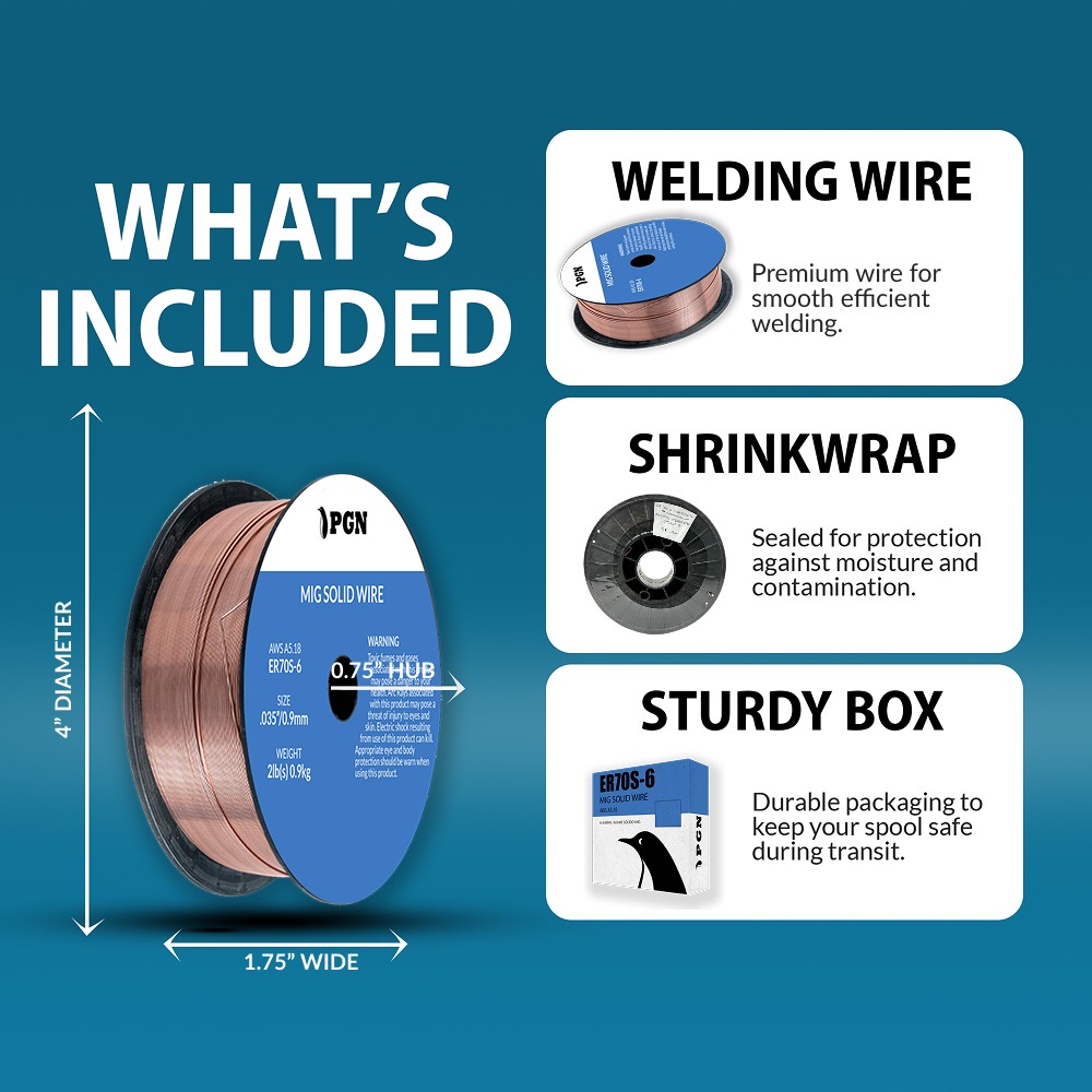 (2 x 2-Lb Spools) ER70S-6 .035″ (0.9 mm) Mild Steel MIG Welding Wire