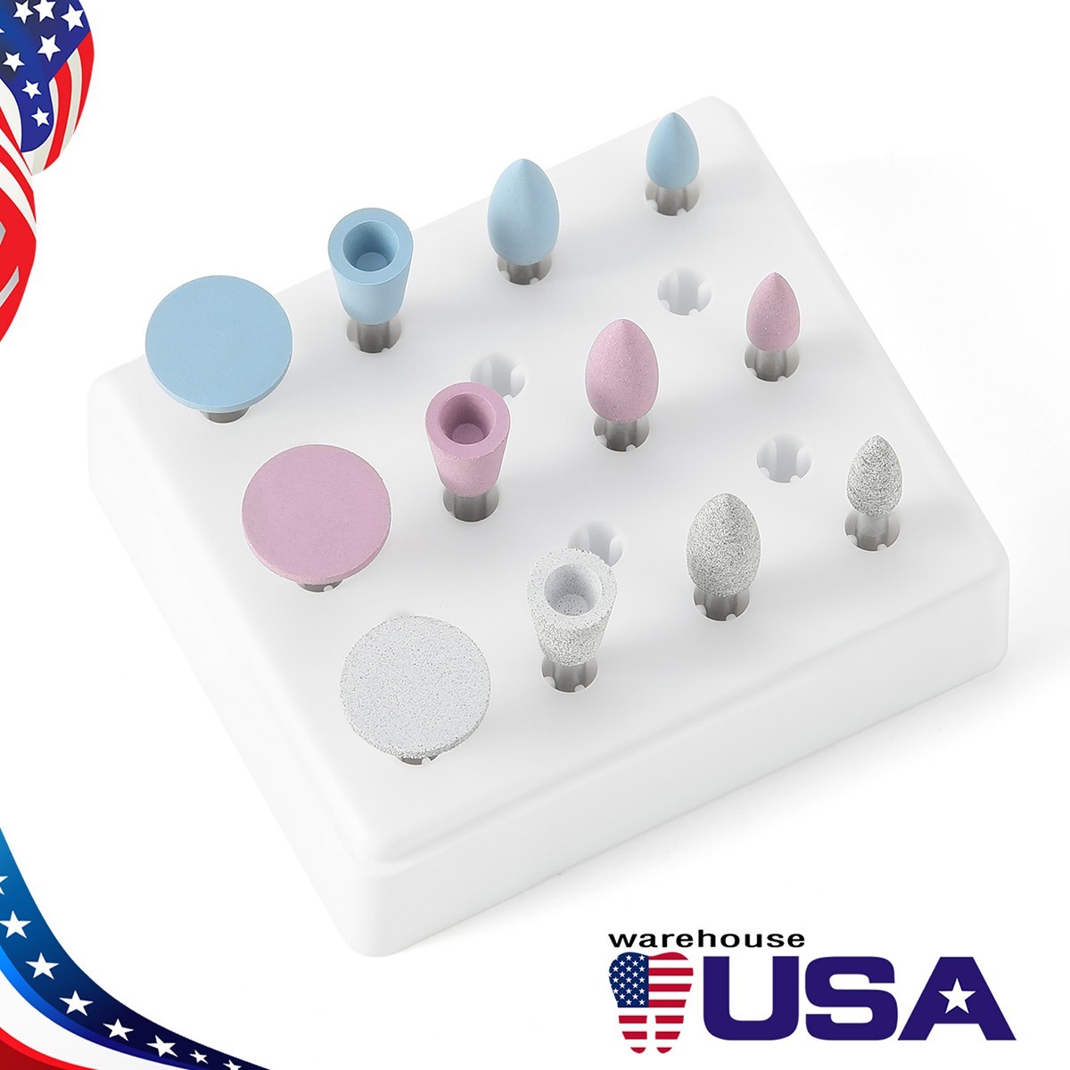 Dental Composite Polishing Burs Kit Silicone Polisher RA 2.35mm for Contra Angle