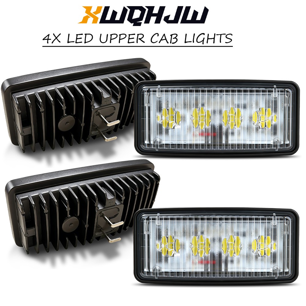 4X LED Upper Cab Lights for Deere 8310T,8410T,7510,7610,6210,6310,6300,6400