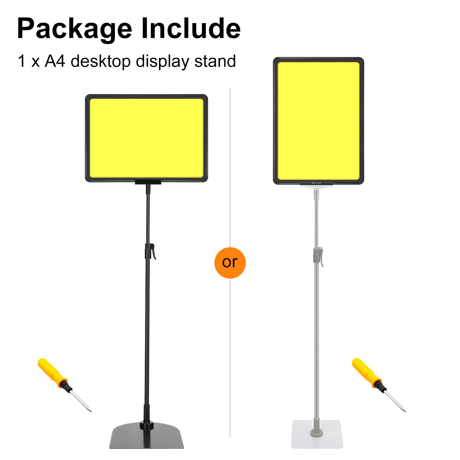 Floor Standing Sign Display Stand Adjustable Poster Holder for Office Exhibition