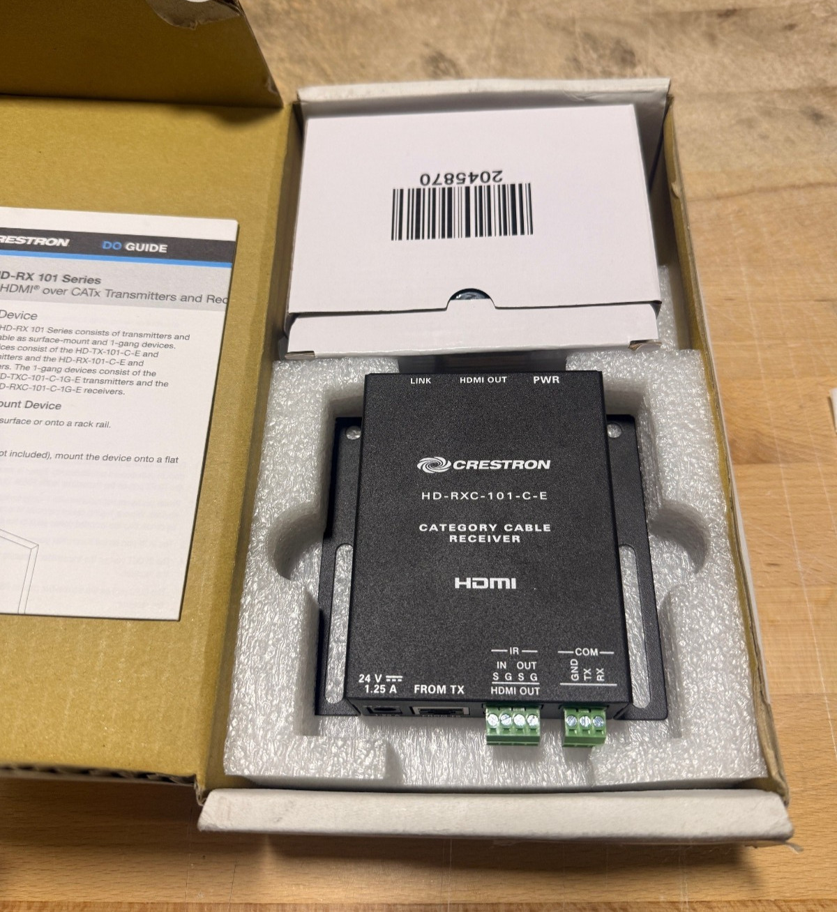 Crestron HD-RXC-101-C-E – DM Lite – HDMI over CATx Receiver w/IR & RS-232
