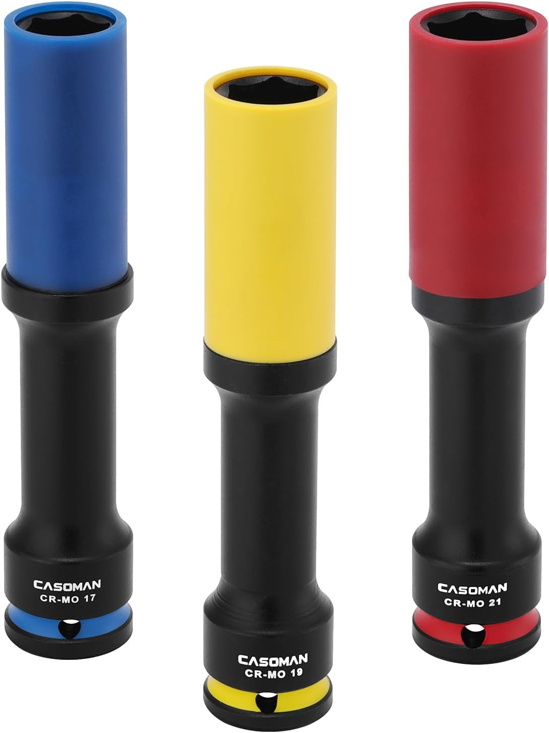3PCS 1/2″ Drive Non-Marring & Thin Wall Lug Nut Impact Socket Set