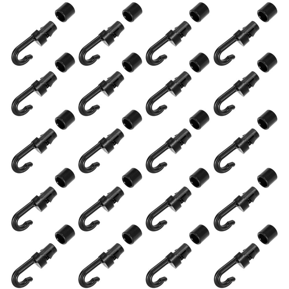 PARACORD PLANET Shock Cord Open End Hooks -Heavy Duty Bungee/Shock Cord End Hook