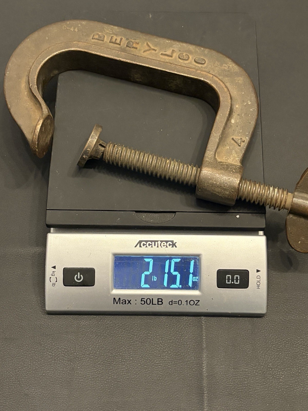 BERYLCO C-44 BeCu Non-Sparking C Clamp 4-1/4” Capacity USA Bronze