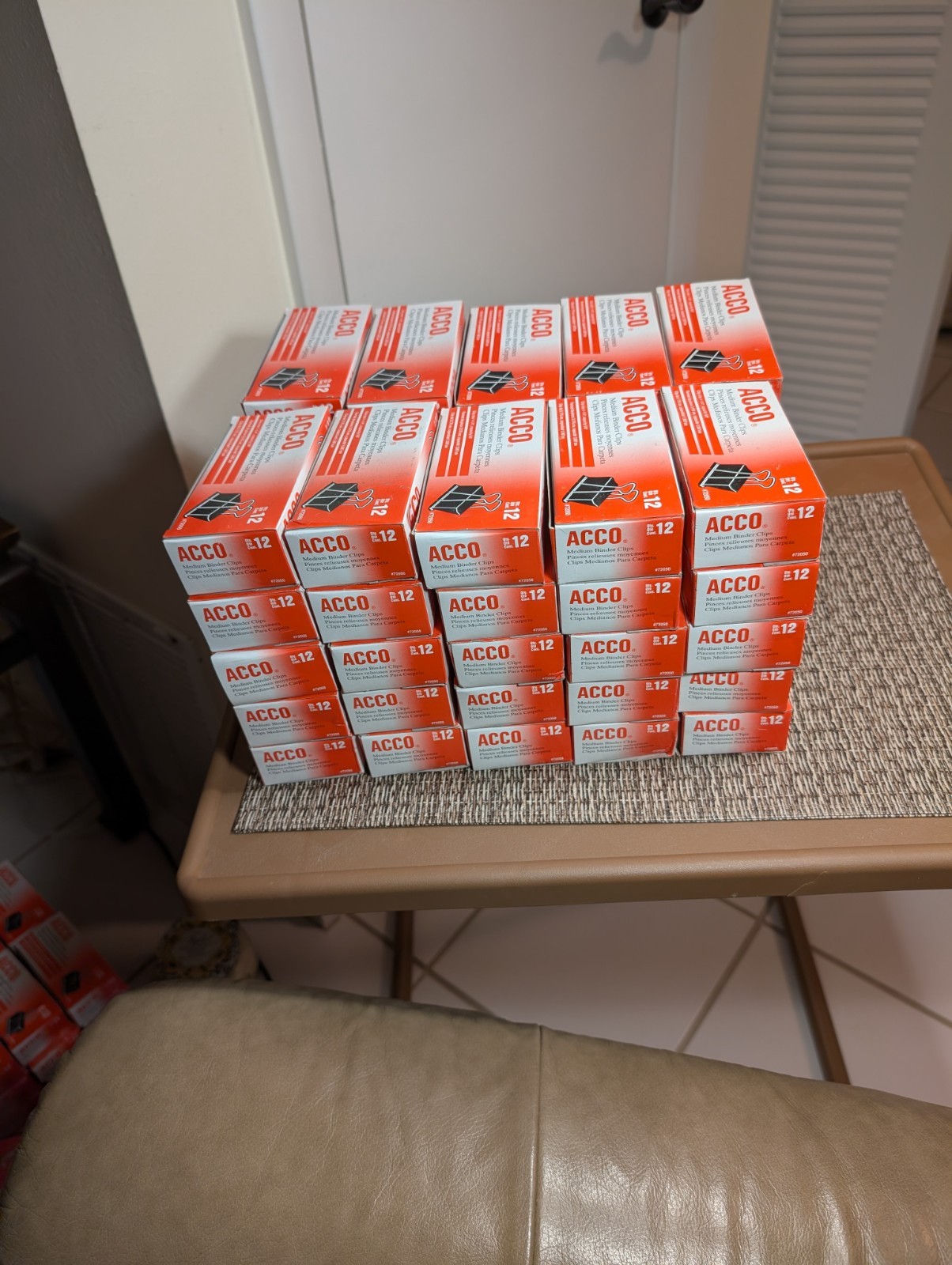 ACCO #72050 Medium Binder Clips, 50 boxes of 12 (600 clips) as one lot