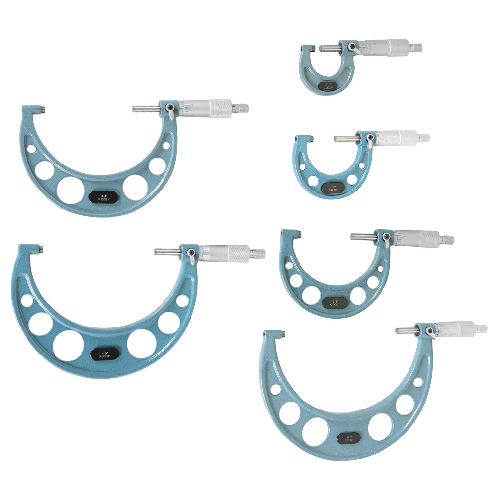 6Pcs Set 0.0001″ Precision Outside Micrometer 0-6″ Carbide Standards Set