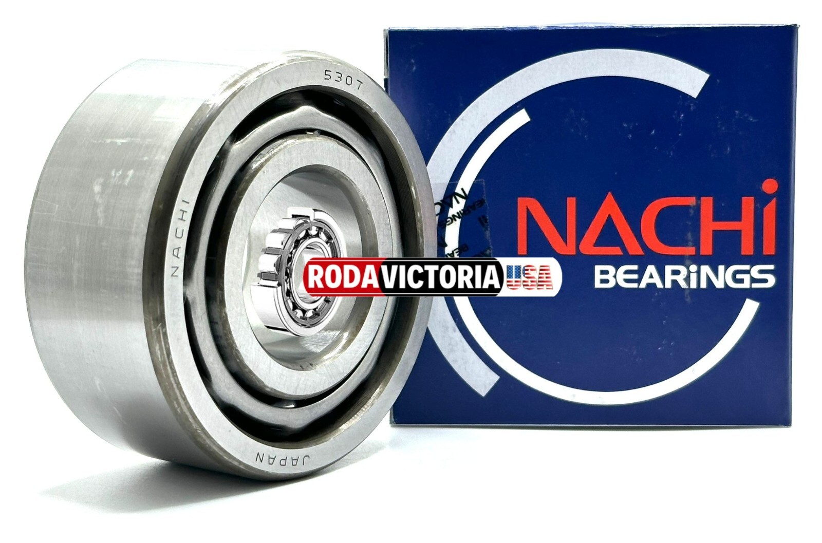NACHI JAPAN 5307 C3 DOUBLE ROW ANGULAR CONTACT BALL BEARING 35x80x34.9mm