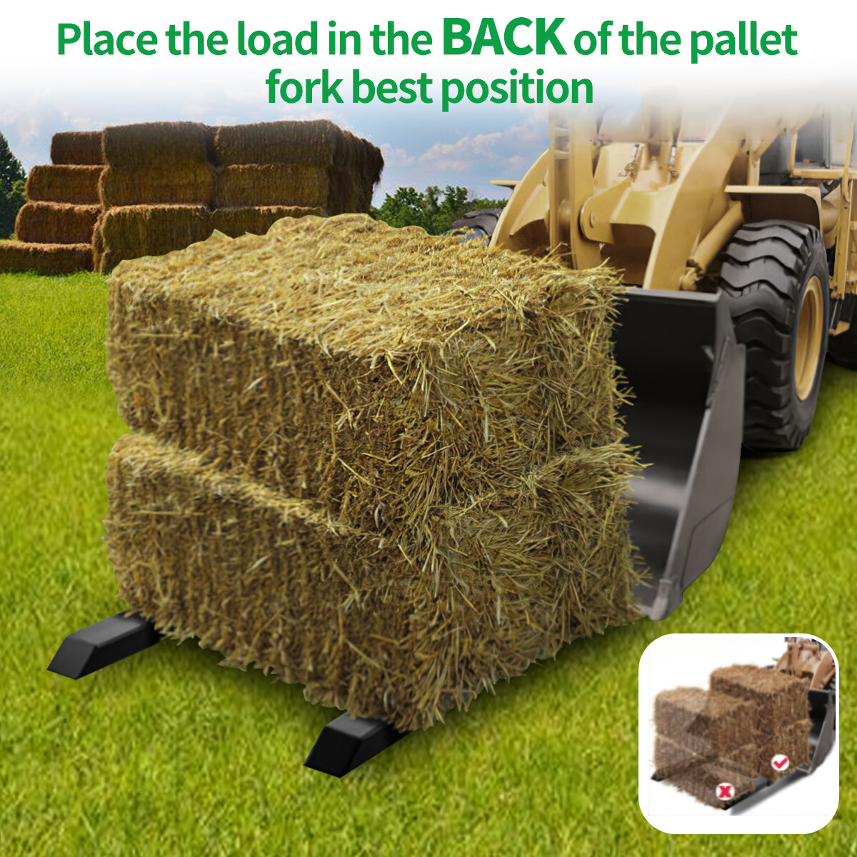 4000lbs 60″ Tractor Clamp On Pallet Forks For Skid Steer Loader Bucket Universal