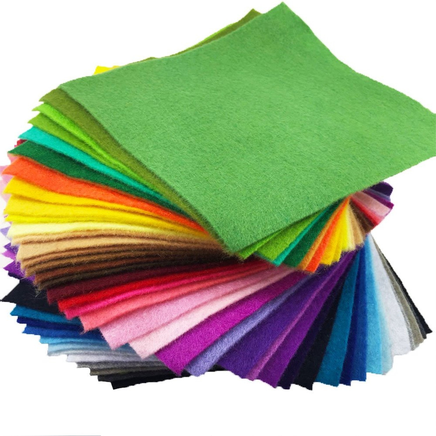 flic-flac 42pcs1.4mm Thick Soft Felt Fabric Sheet Assorted Color Felt Pack DI…
