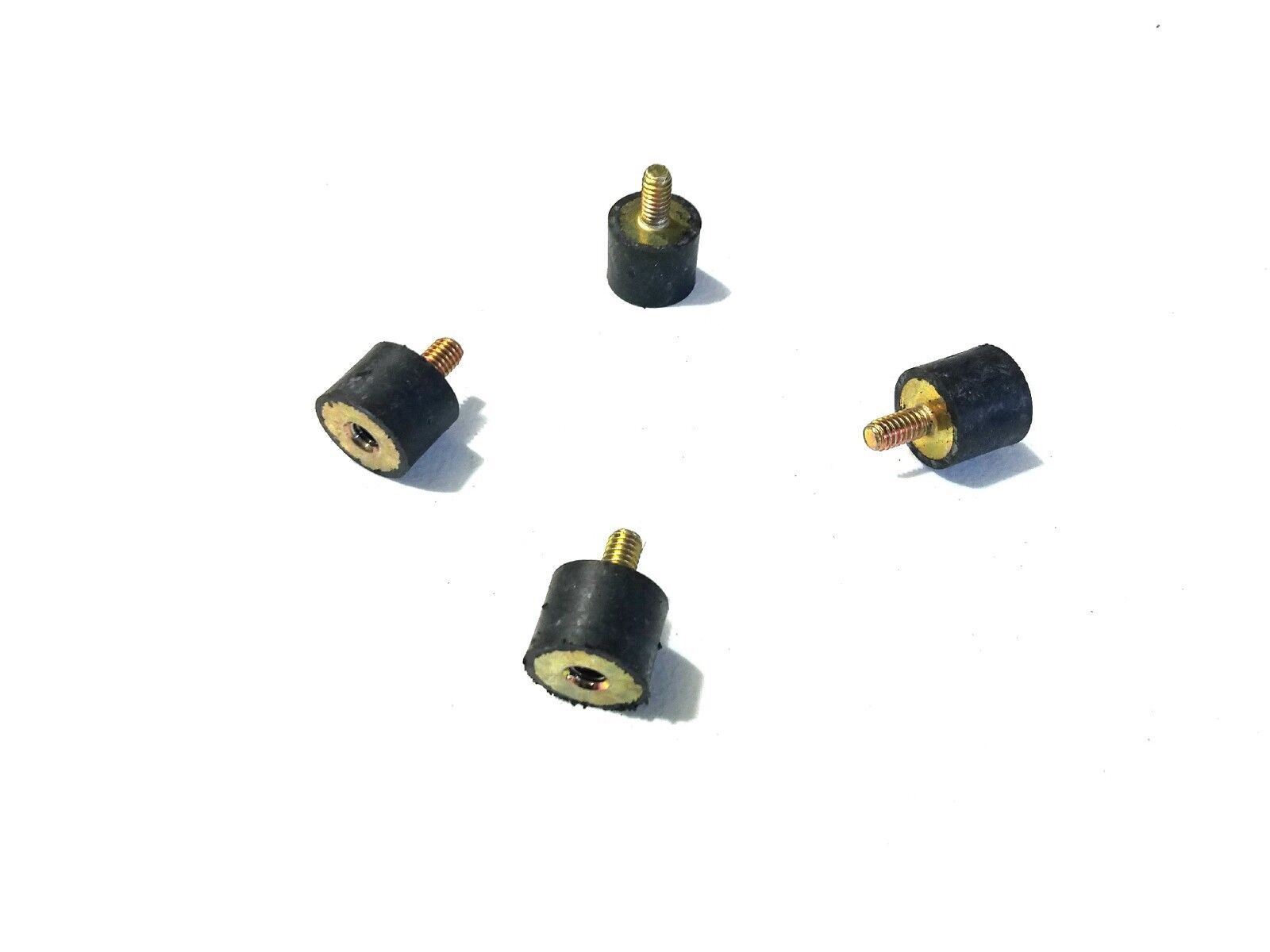 4 Rubber Vibration Isolator Mounts (1″ Dia x 3/4 Ht) 5/16″-18 x 1/2″ Length Stud