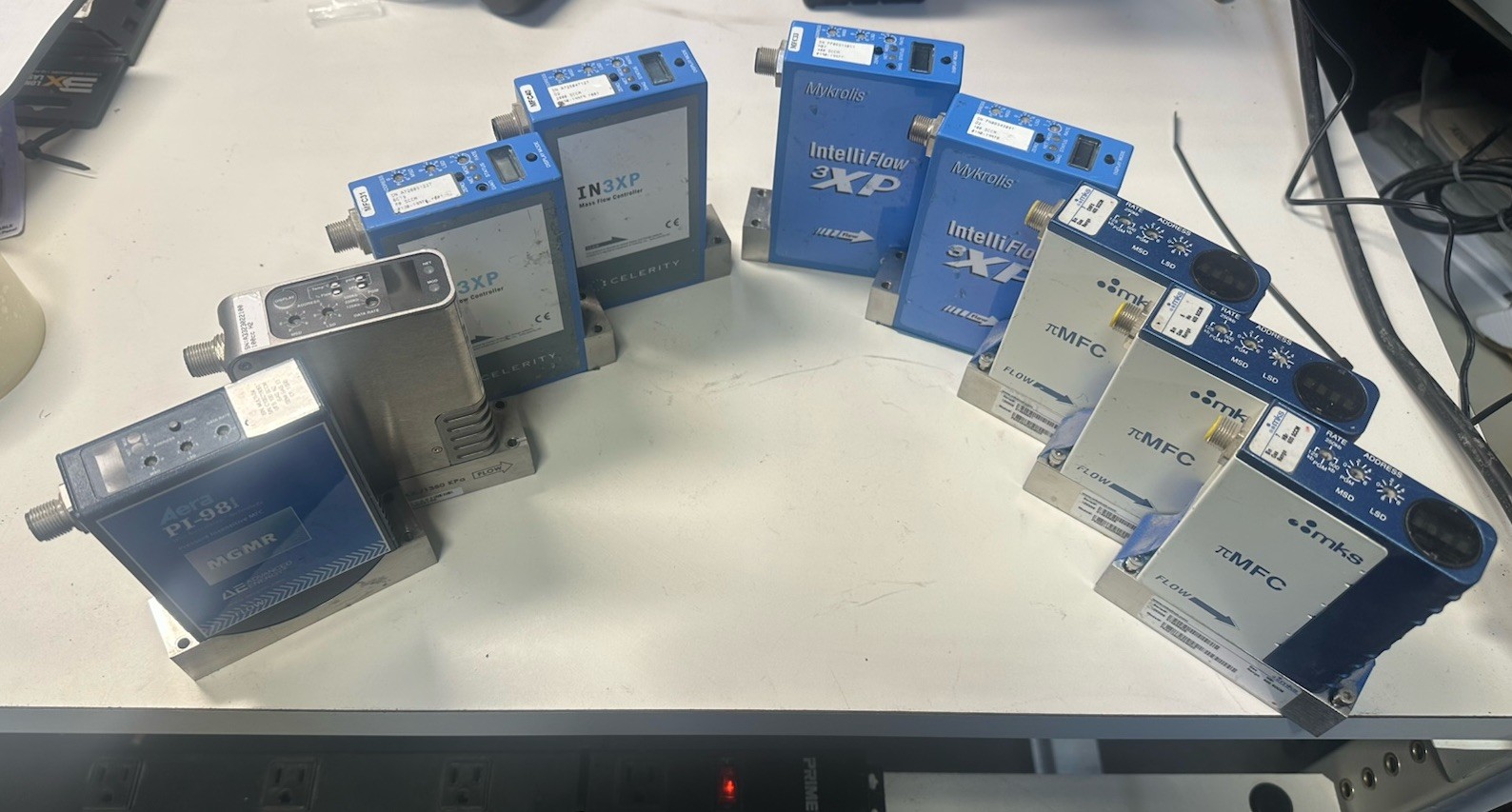 Mass Flow Controller Lot of 9 MIXED APPLIED MATERIALS MKS PI MFC 3XP IFC-125C
