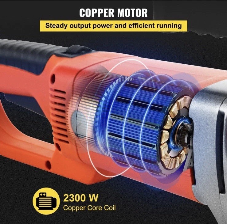Electric Pipe Threader Portable Machine 2300W, 6 Dies 1/2-2″ , 22 RPM ,Excellent
