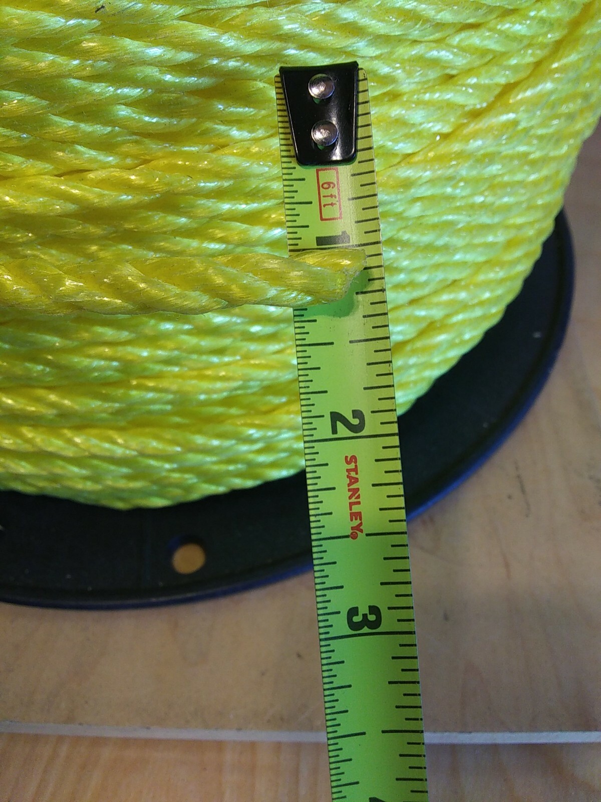 Twisted Polypro Yellow Rope. Appx 1200ft. 1/4″ diameter. 1130 Tensile Strength