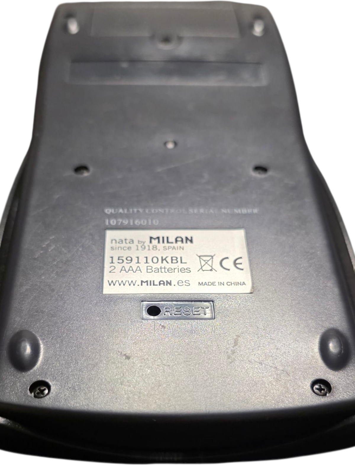 Nata By MILAN Scientifica M240 Black Calculator 2 Lines 1918 Spain W/ Grey Cover