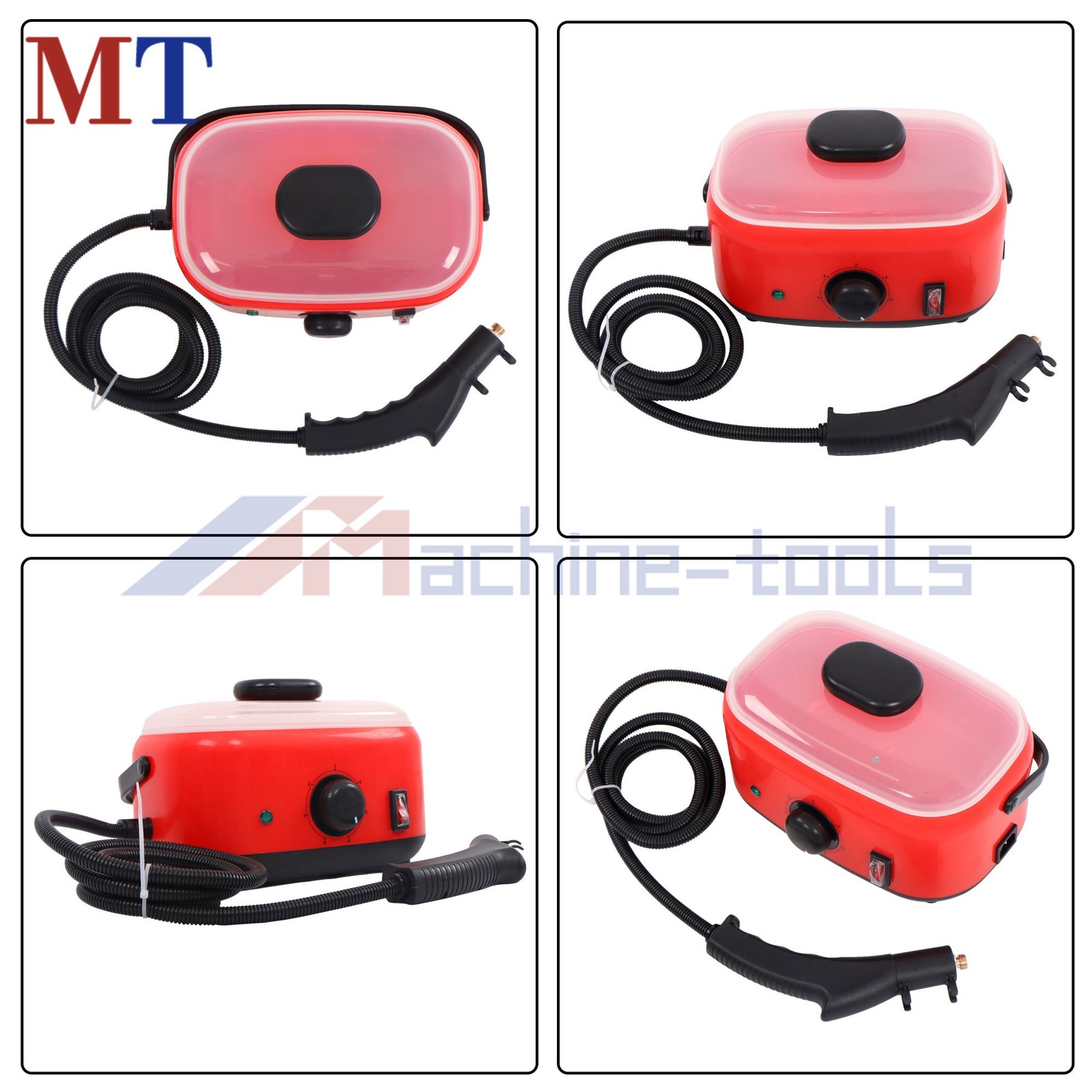 Adjustable Steam Cleaner 2500W Portable for Concrete Stains&Graffiti CleaningRed