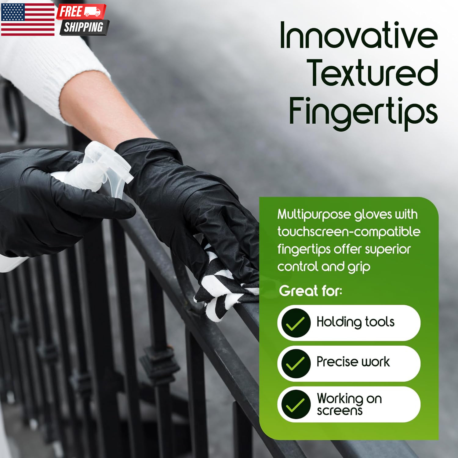Black Nitrile Gloves HEAVY DUTY 6 Mil Nitrile Chemical Resistant Medical Cooking