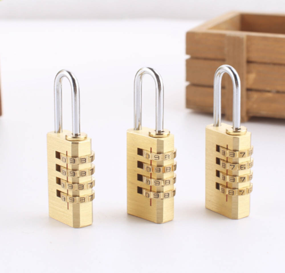 2X Mini Digits Number Padlock Brass Combination Lock Password Lock Password Code