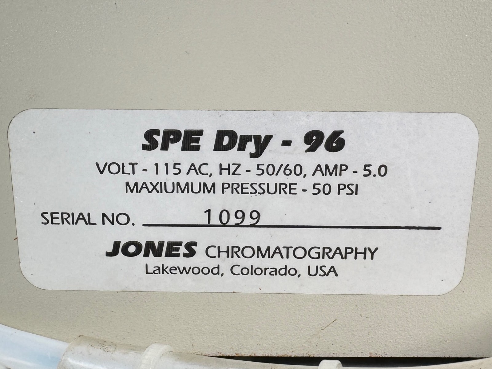Dwyer SPE Dry-96 Jones Chromatography Process Display Controller Unit