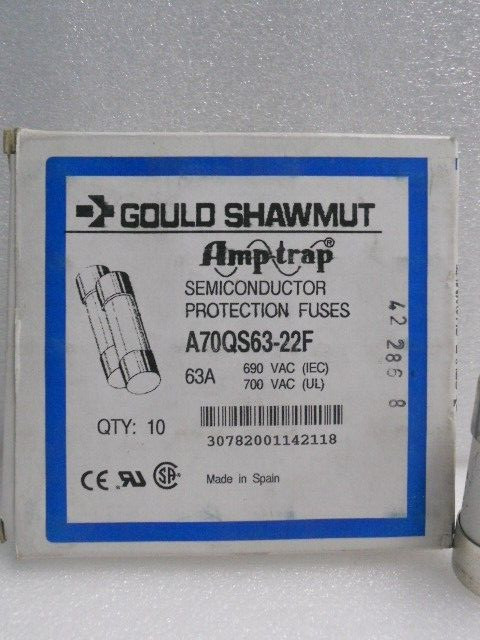 New Lot Gould Shawmut A70QS63-22F Semicondutor Fuses 700 Volt NIB