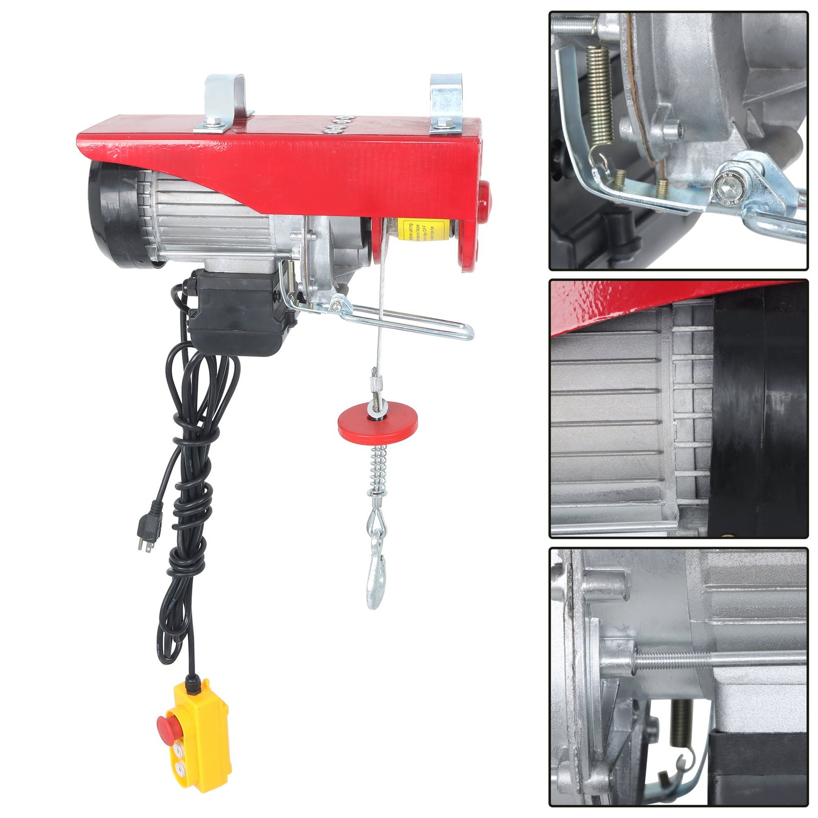 1320lbs Electric Winch 110V 1200W Mini Electric Hoist 14ft Wired Remote Control