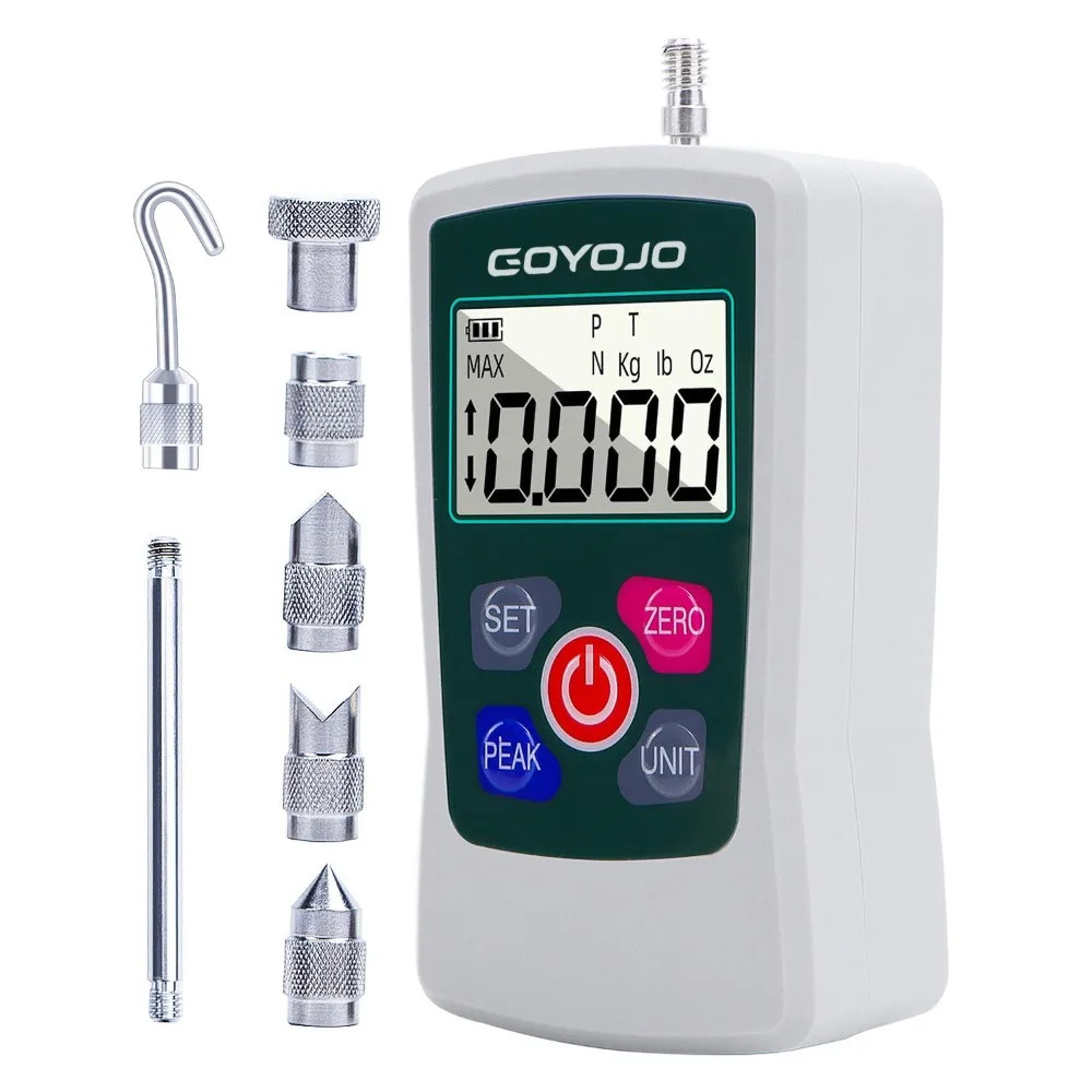 5-500N Portable Digital Force Gauge Auto Backlit LCD High Precision for Lab