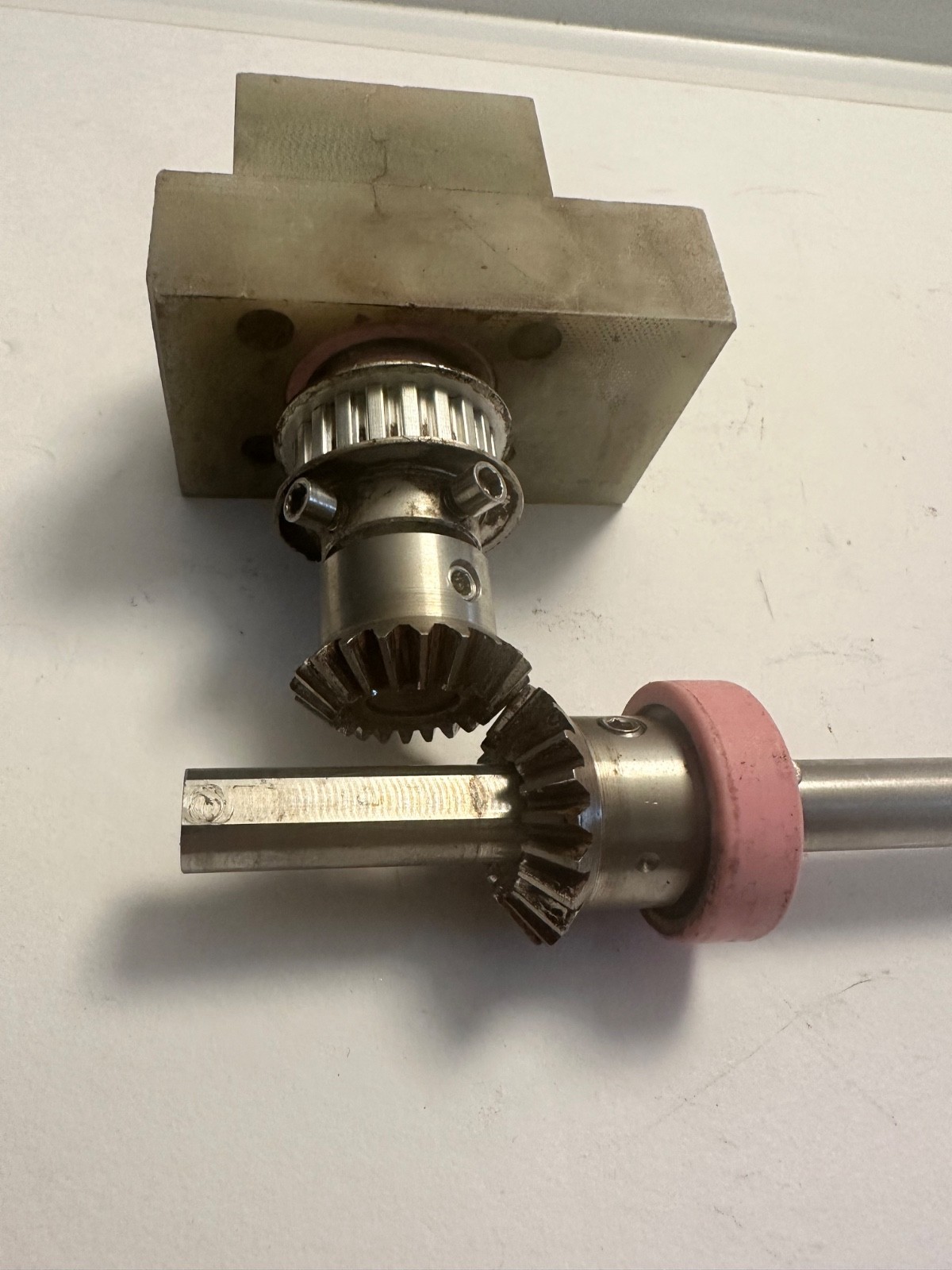Bevel Gear Set Stainless Steel 20 tooth 1/2” bore and 13″shaft and 4.5″ shaft