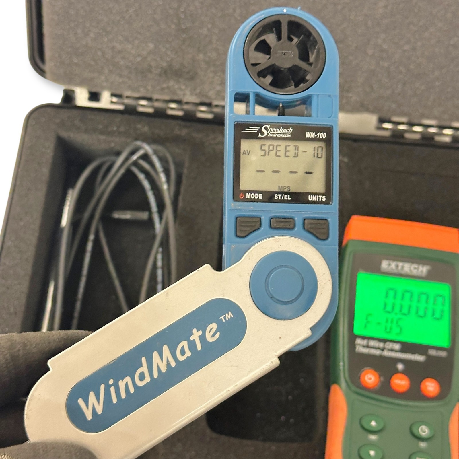 Extech SDL350 Hot Wire Anemometer Datalogger & WindMate WM-100 Wind Meter