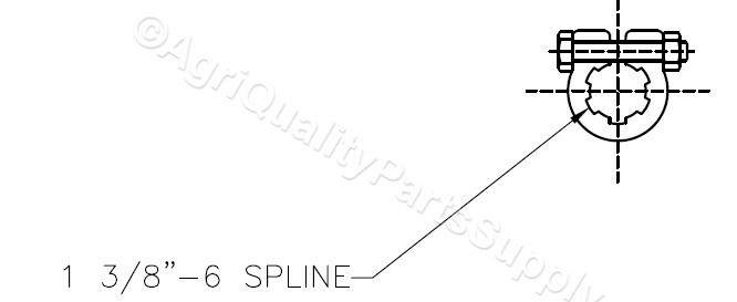 PTO Shaft with Slip Clutch for Rotary Tillers, BUSH HOG, CARONI, LANDPRIDE
