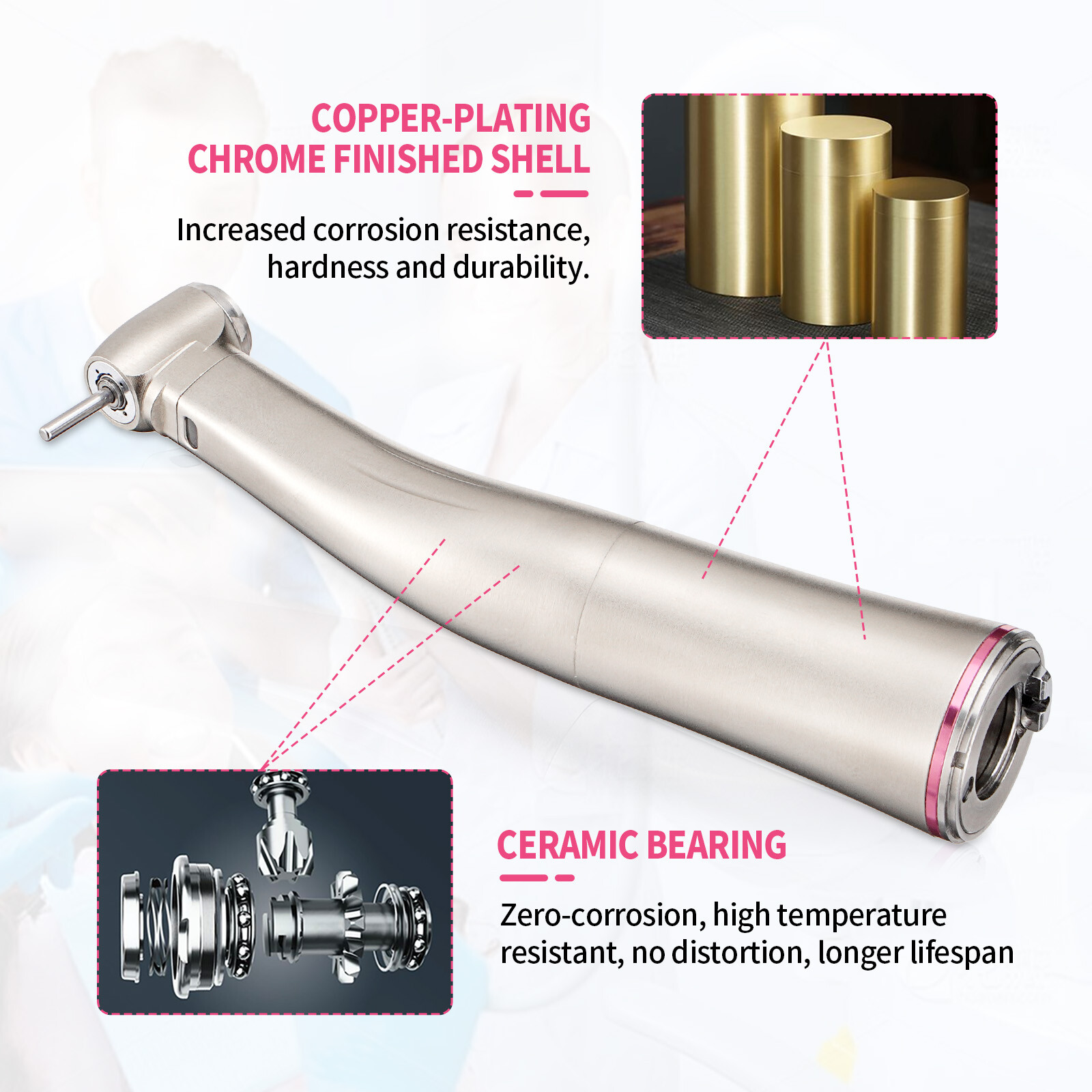 Dental Brushless LED Electric Micro Motor 1:1/1:5 Increasing Dental Handpiece US