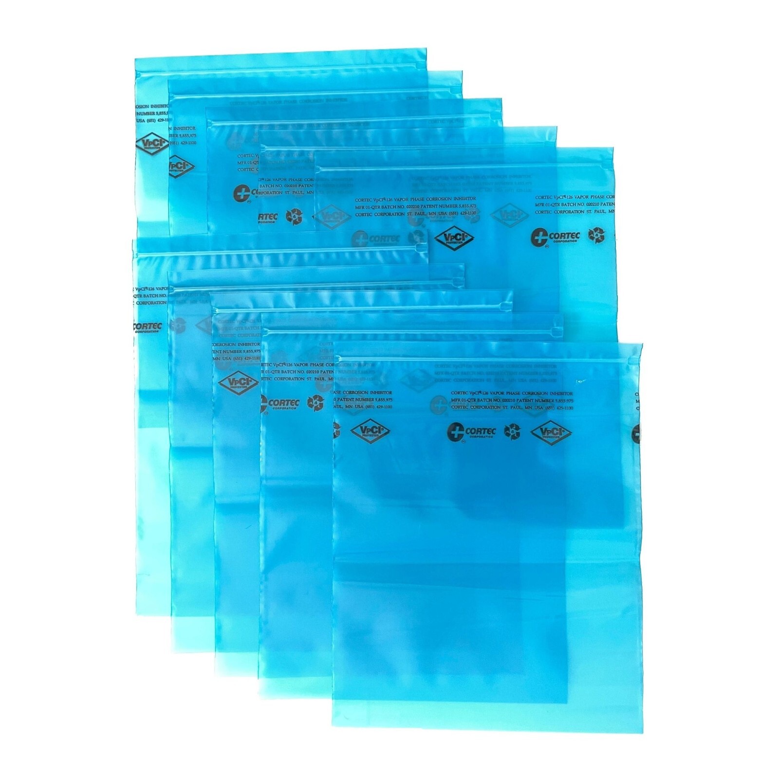 Anti Rust Zip Top VCI Poly Bags – Cortec VpCI-126 10″x12″ 4mil (Pack of 10 bags)