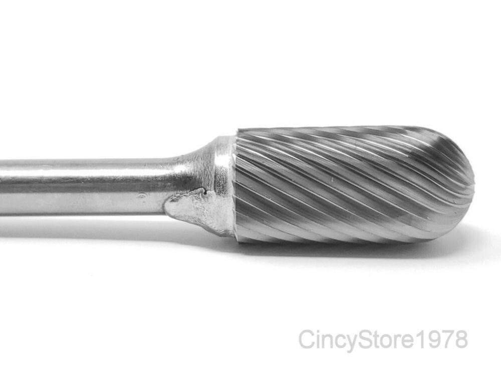 SC5S Cylindrical Radius 1/2″ Carbide Burr Bur Tool Die Grinder Bit 1/4″ Shank