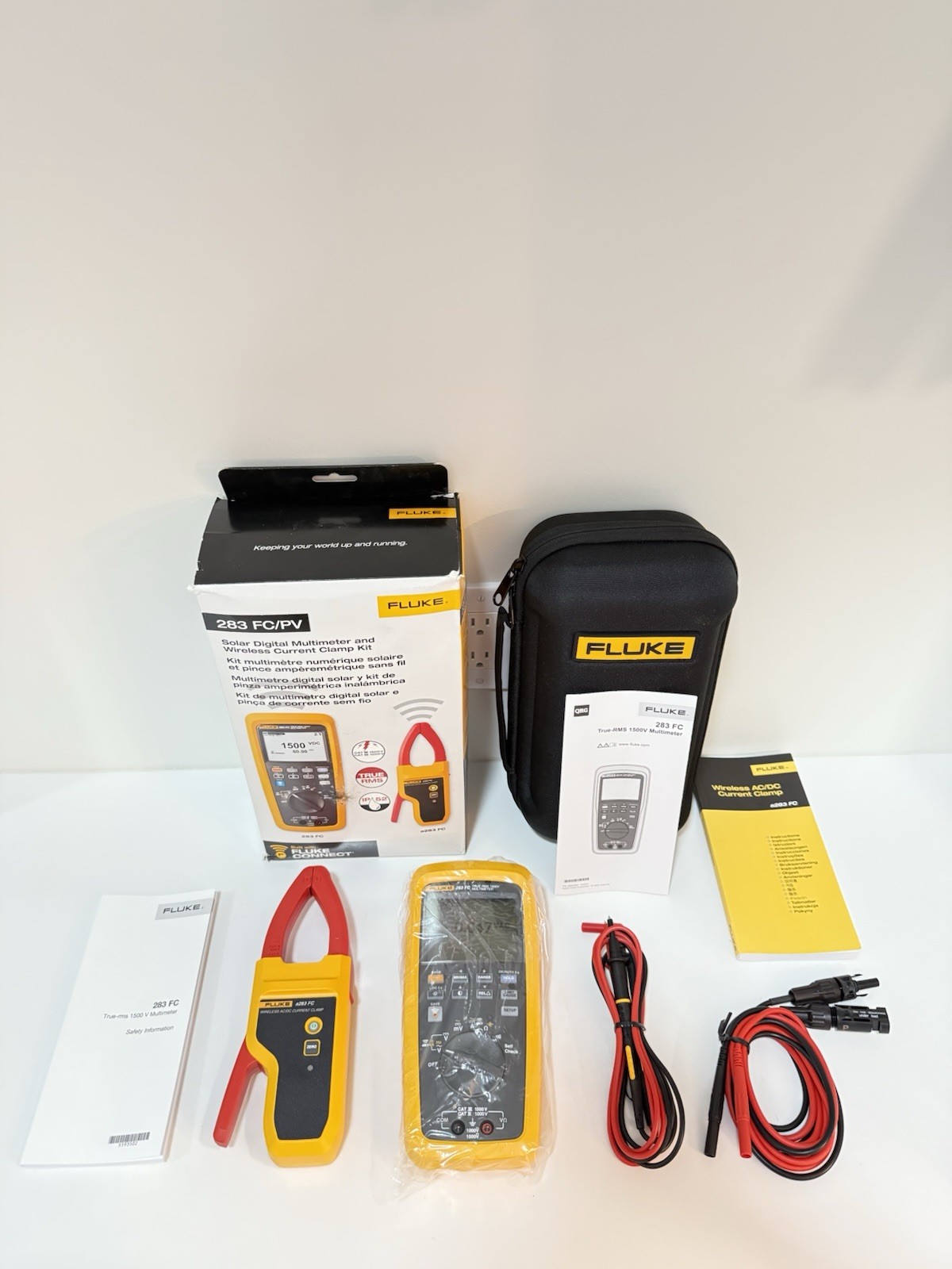 FLUKE 283 FC/PV SOLAR DIGITAL MULTIMETER & WIRELESS CURRENT CLAMP MFD-2025