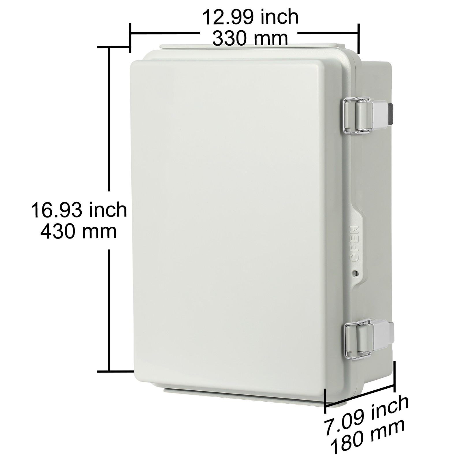 Uimoso Outdoor Junction Box 16.93×12.99×7.09 in ABS Plastic Electrical Enclosure