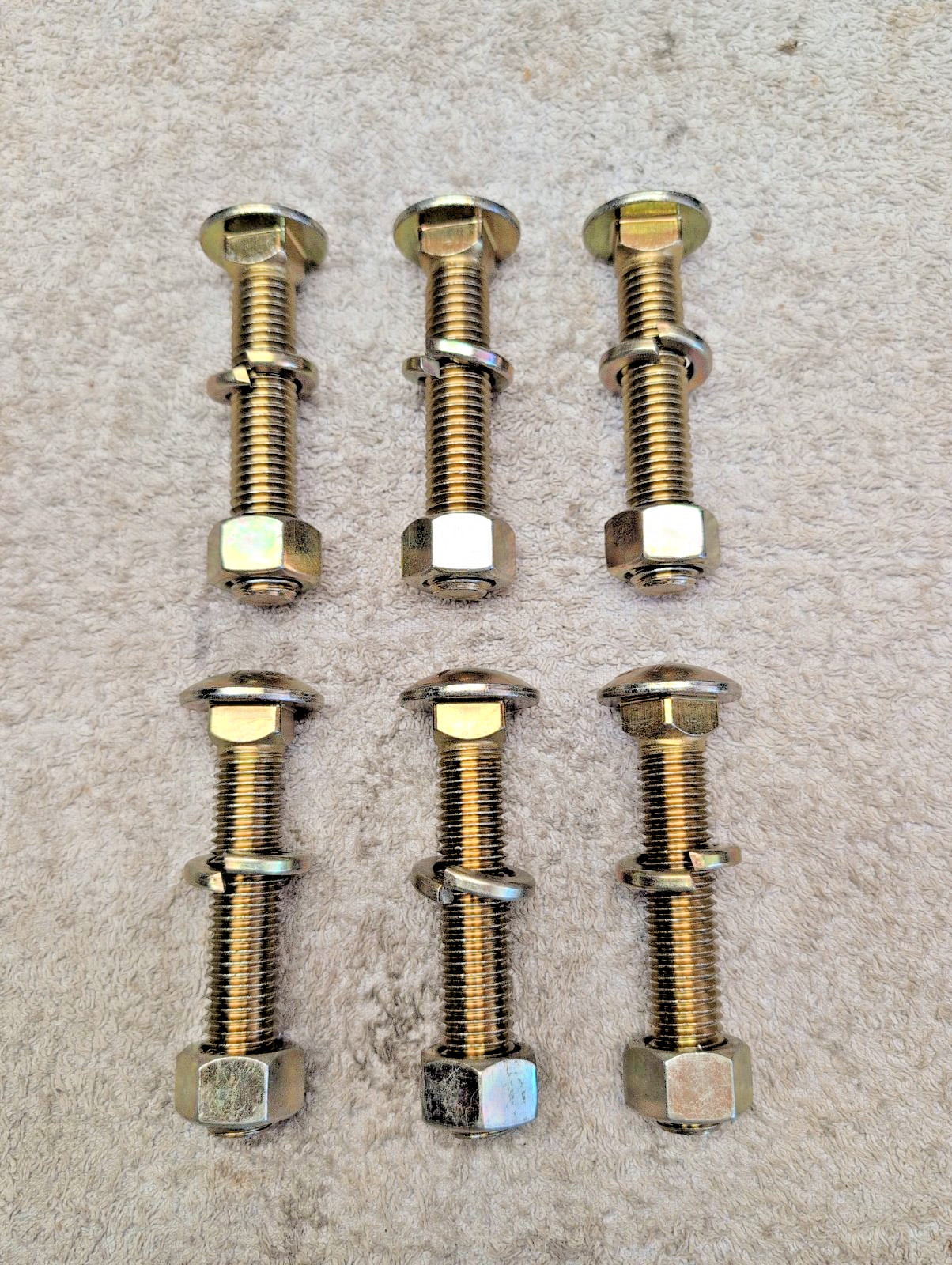 (6) Case Tractor Rear Rim Wheel Bolt Kit 6 Bolt Grade 5 Hardware