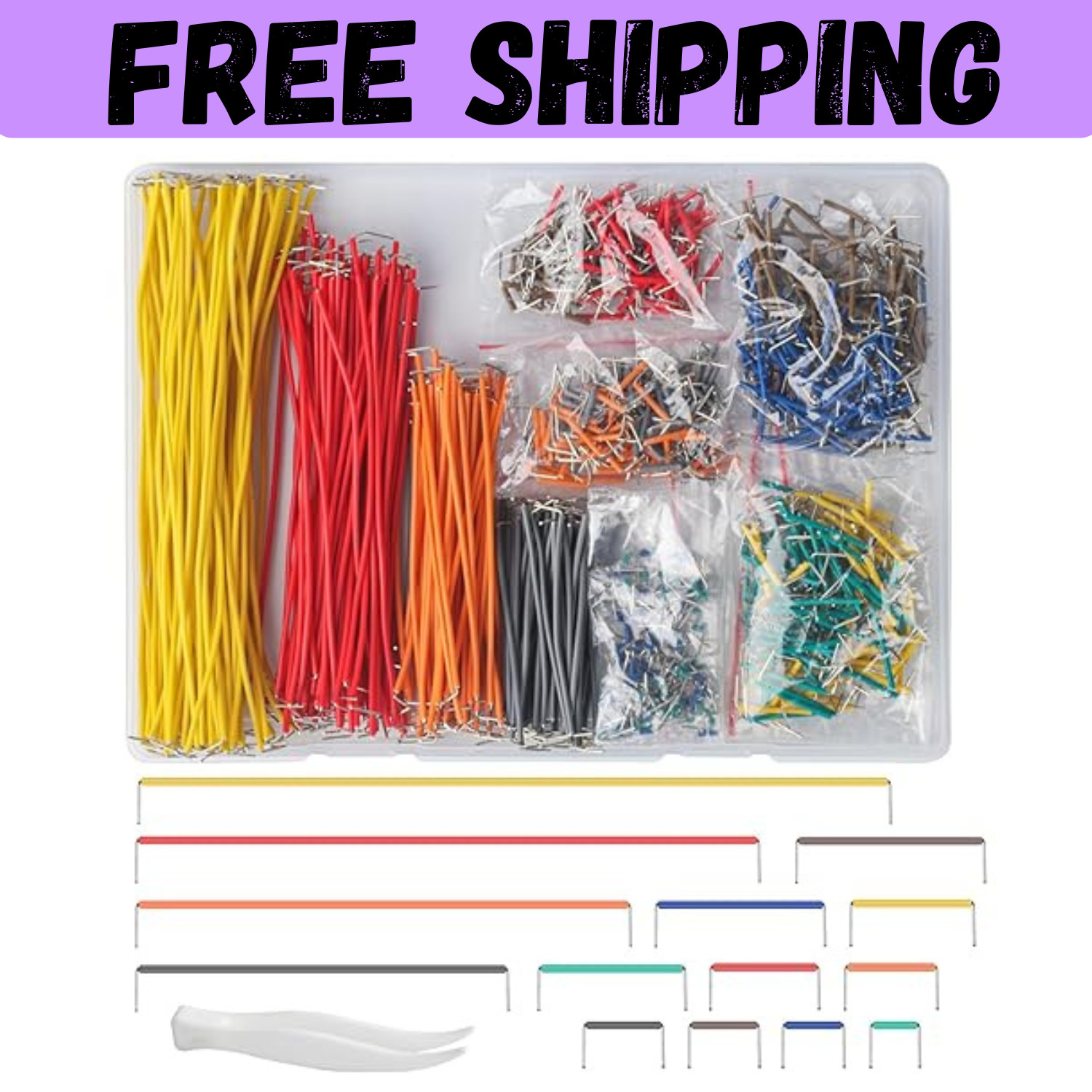 840 Pcs Breadboard Jumper Wires Kit, PCB Breadboard Jumper Wire Cables, Solde…