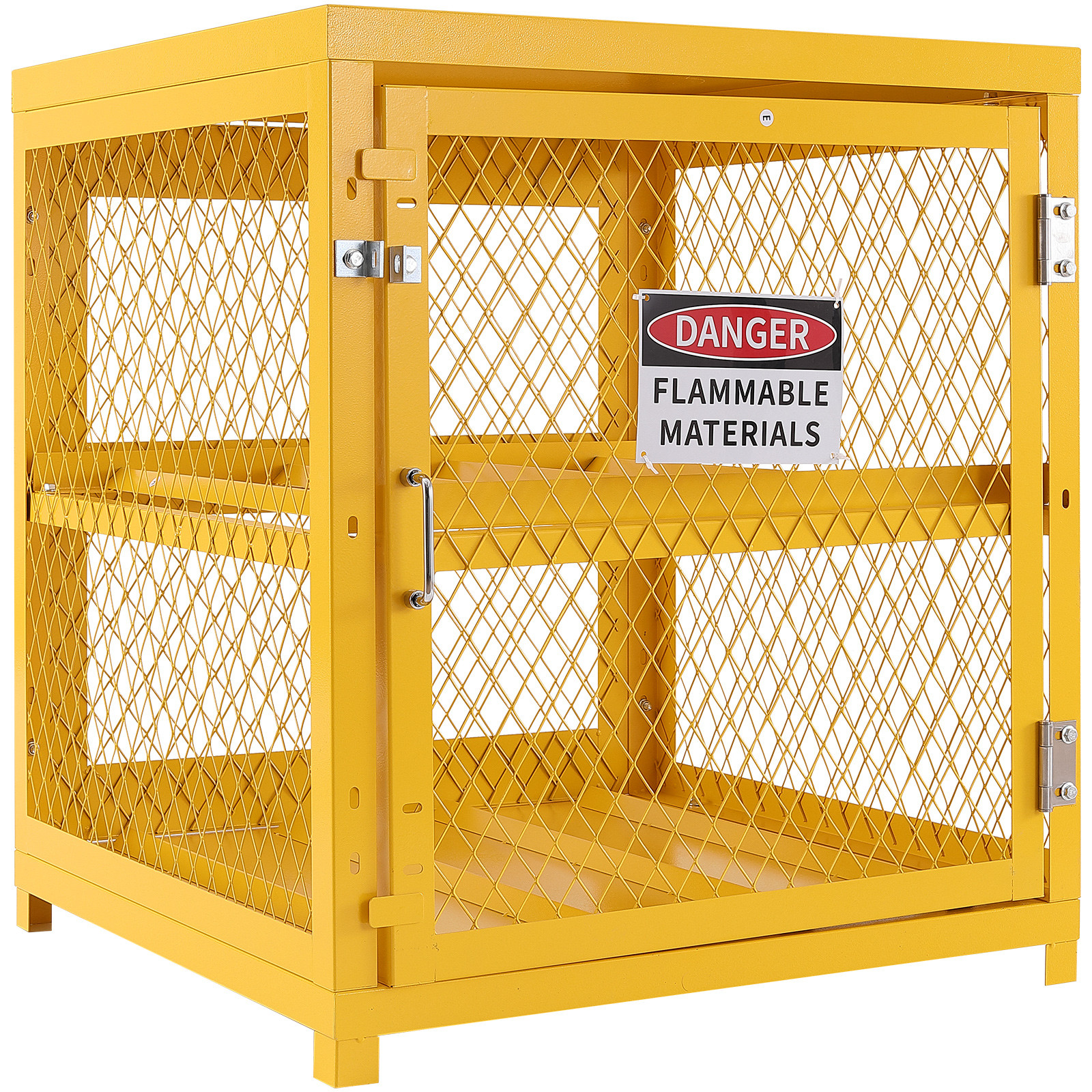 VEVOR Horizontal Cylinder Storage Cabinet 4x33lb Capacity Propane Storage Cage