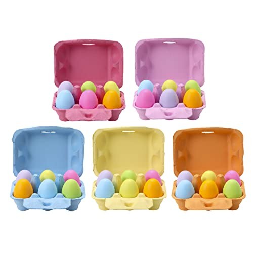 20 Pack Colored Egg Cartons Half Dozen 6 Count Vintage Easter Pulp Paper