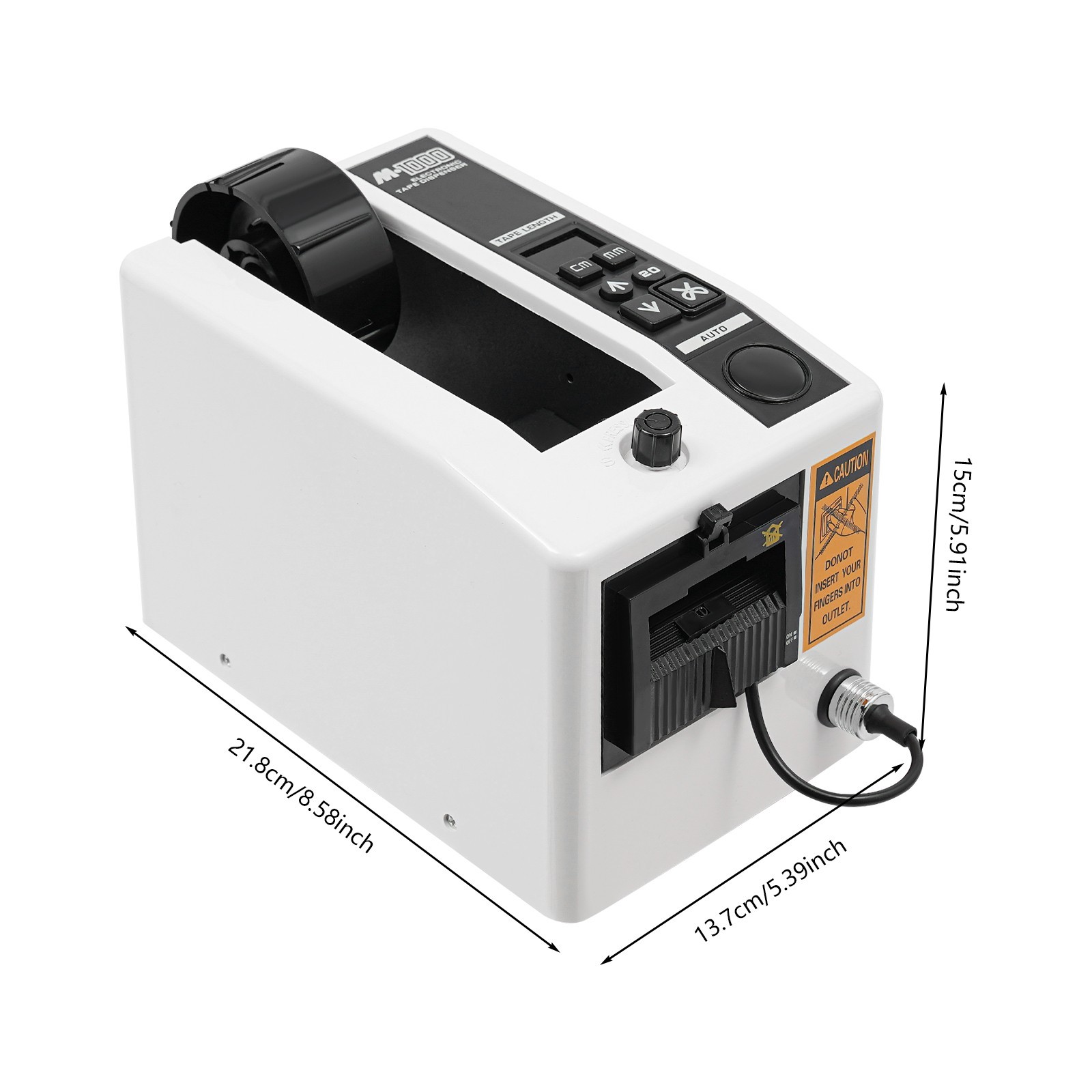 Automatic Electric Tape Cutter for Wrapping/Packing 0.79-39.33in Cutting Length