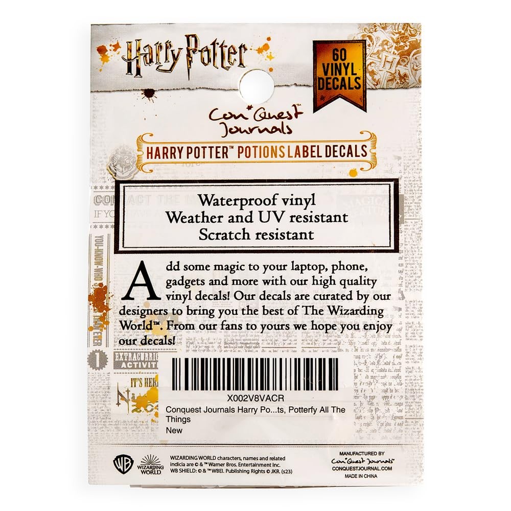 Conquest Journals Harry Potter Potions Labels 2*3.5 inches, Multicolor