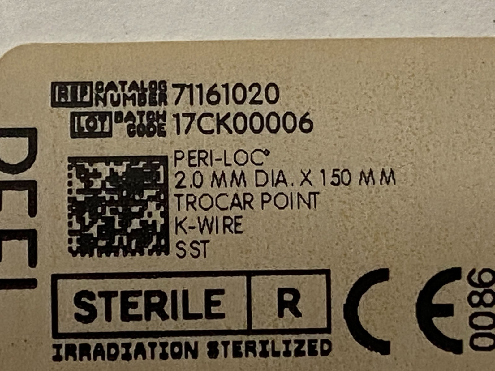 Lot of 15 SMITH & NEPHEW Point K-Wire 71161020 Exp.2027-03 to 2028-09 (*K40)