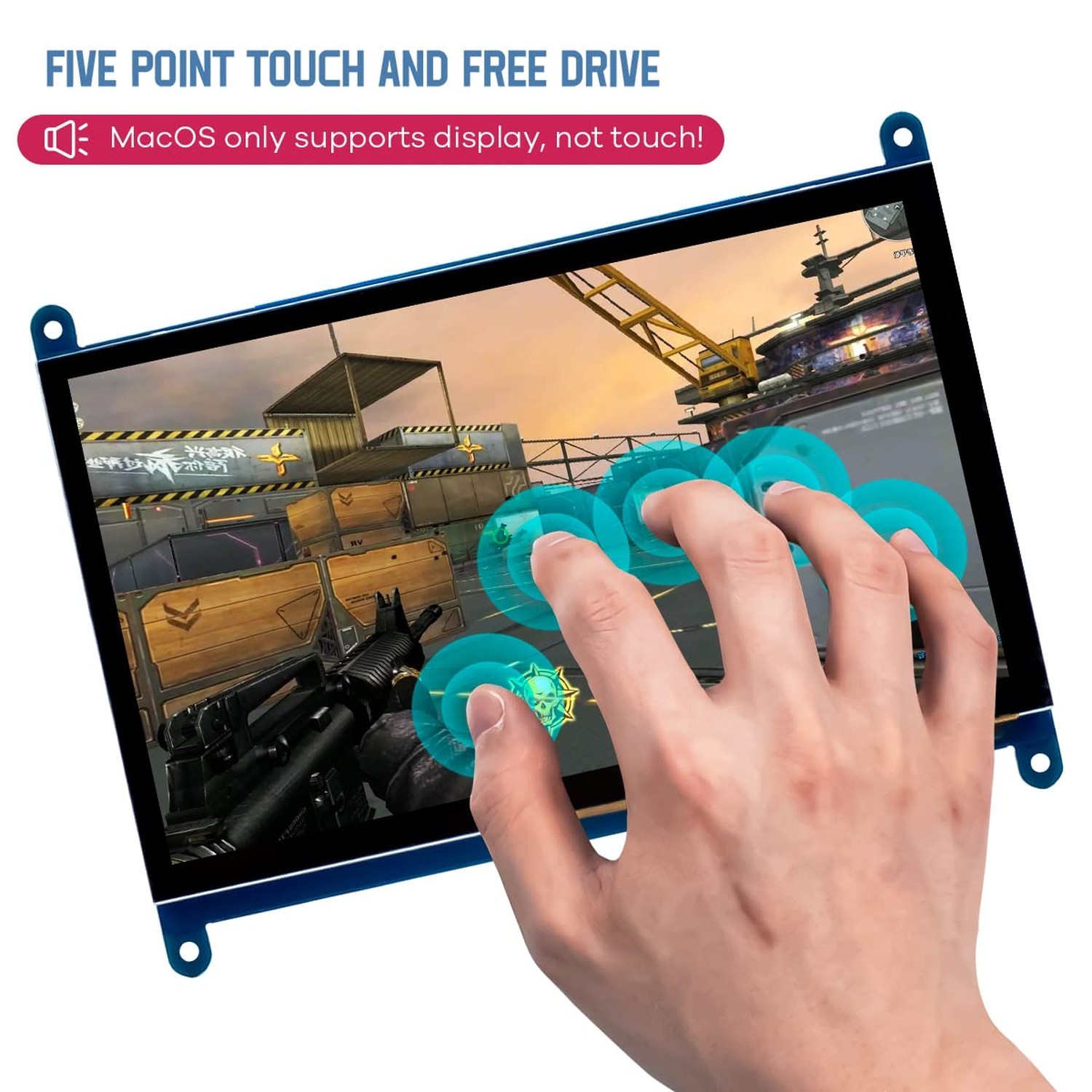 Hosyond 7 Inch IPS LCD Touch Screen Display Panel 1024×600 Capacitive Scree