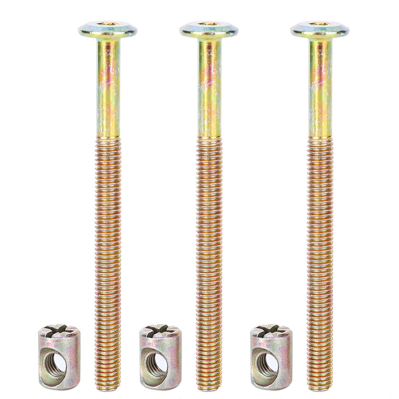 Furniture Socket Button Head Screws Bolts With Nuts (90mm)