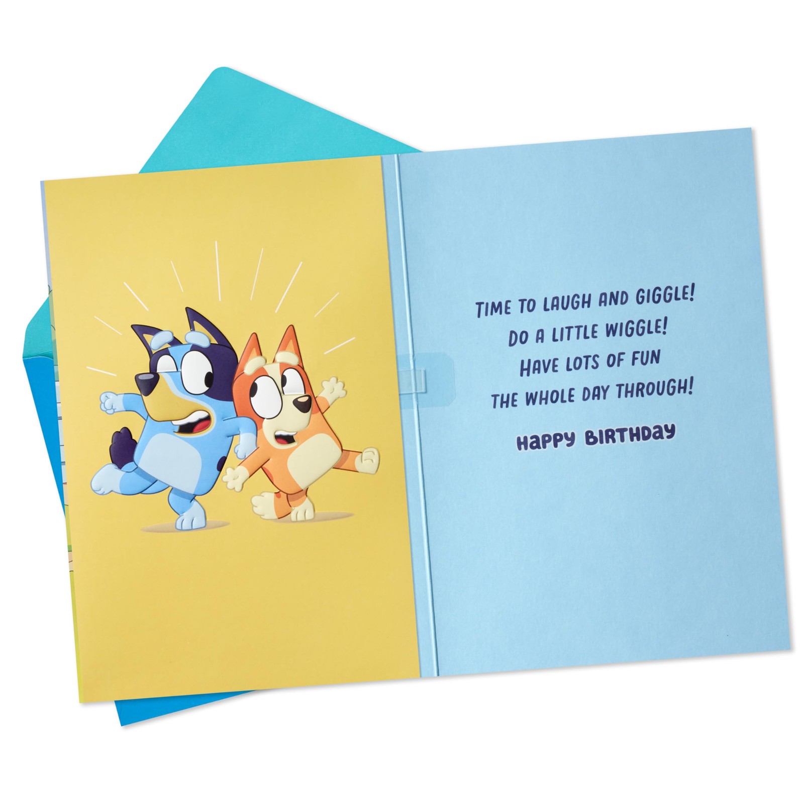 Hallmark Bluey Musical Birthday Card with 5.8 inches x 8.3 inches, Hip Hooray