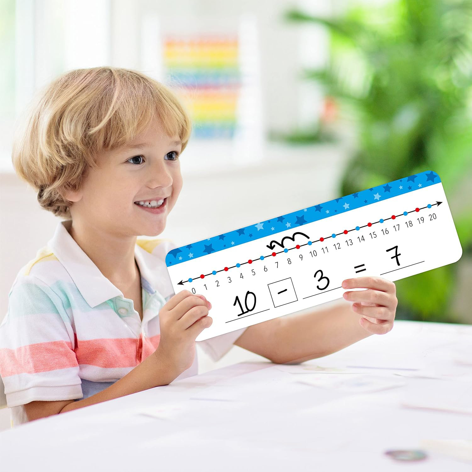 26 Packs Dry Erase Number Line Boards Double-Sided for Math Kids Classroom