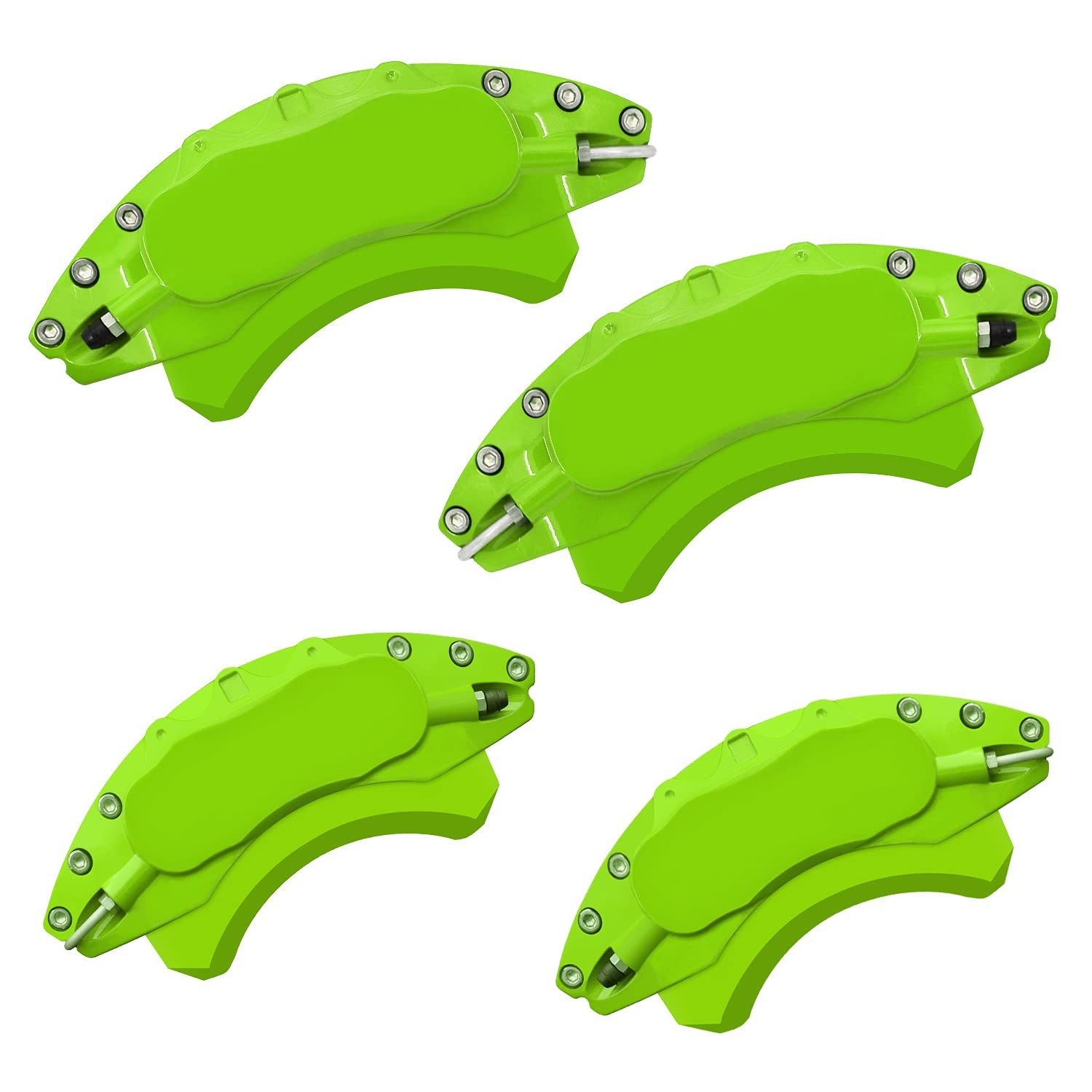 Green Powder Coated Aluminum Brake Caliper Covers 2015-2023 Mustang EcoBoost 4pc