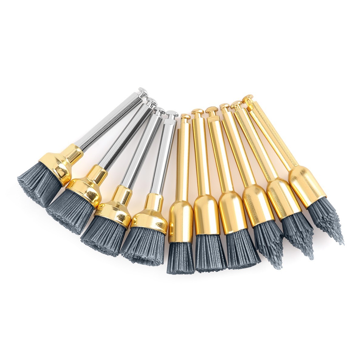 10Pc Dental Silicon Carbide Polisher Brush Wheel Polishing For Rotary tools