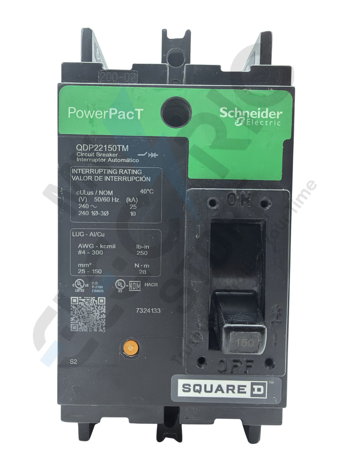 Square D QDP22150TM 150A 2-Pole PowerPact Q Bolt-On Breaker 240V 25kA NEW