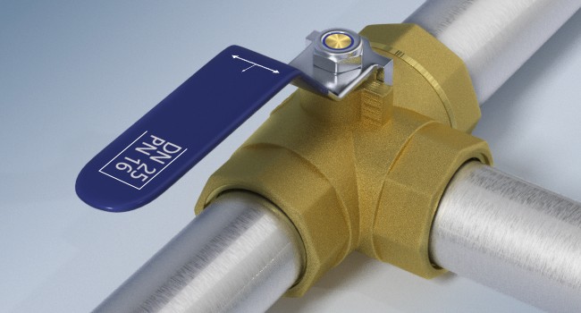 G1″ 3 Way Ball Valve Three T Port Brass Female Type For Water Oil And Gas US