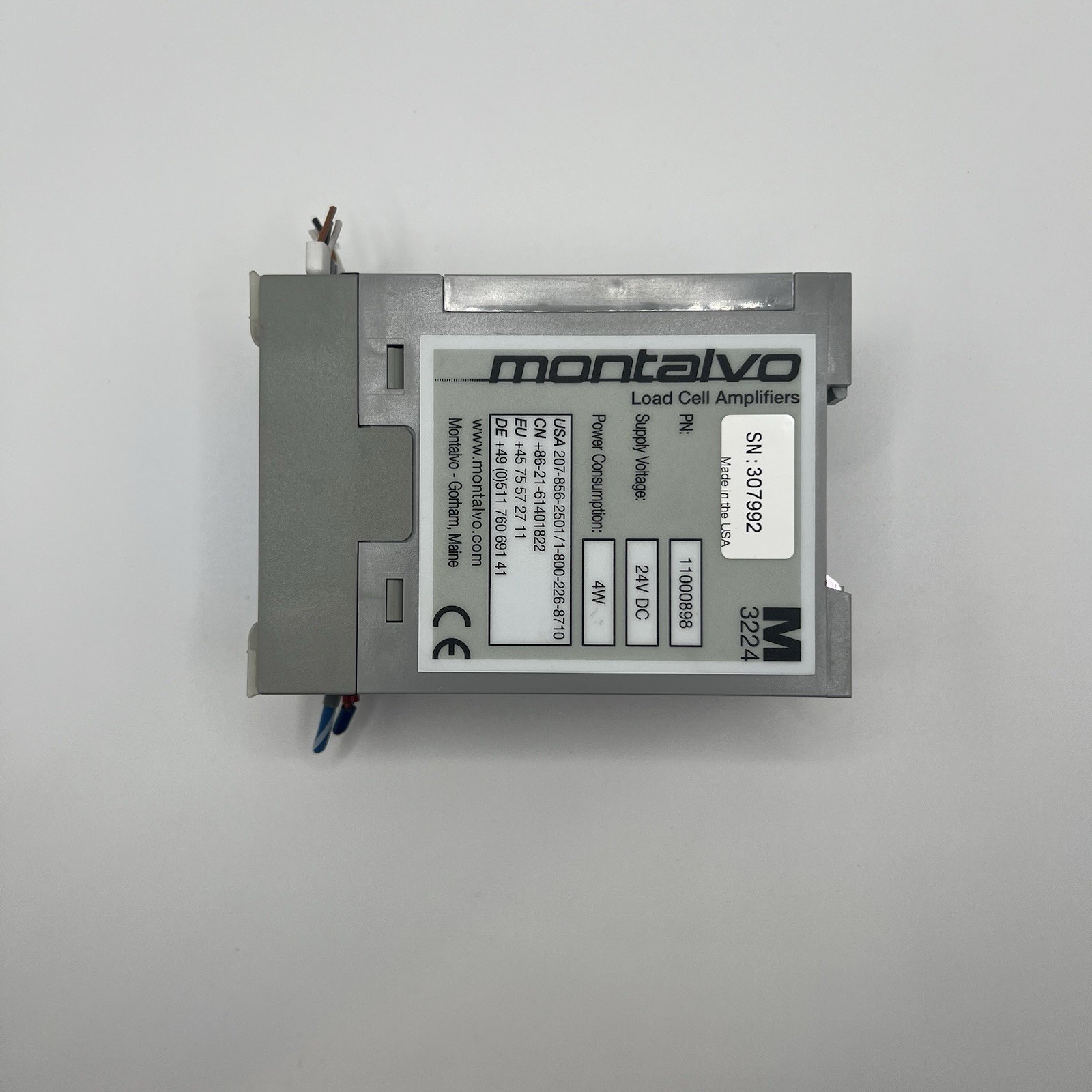 Montalvo M-3224 Strain Gauge Load Cell Amplifier 24VDC 4W 11000898 M3224
