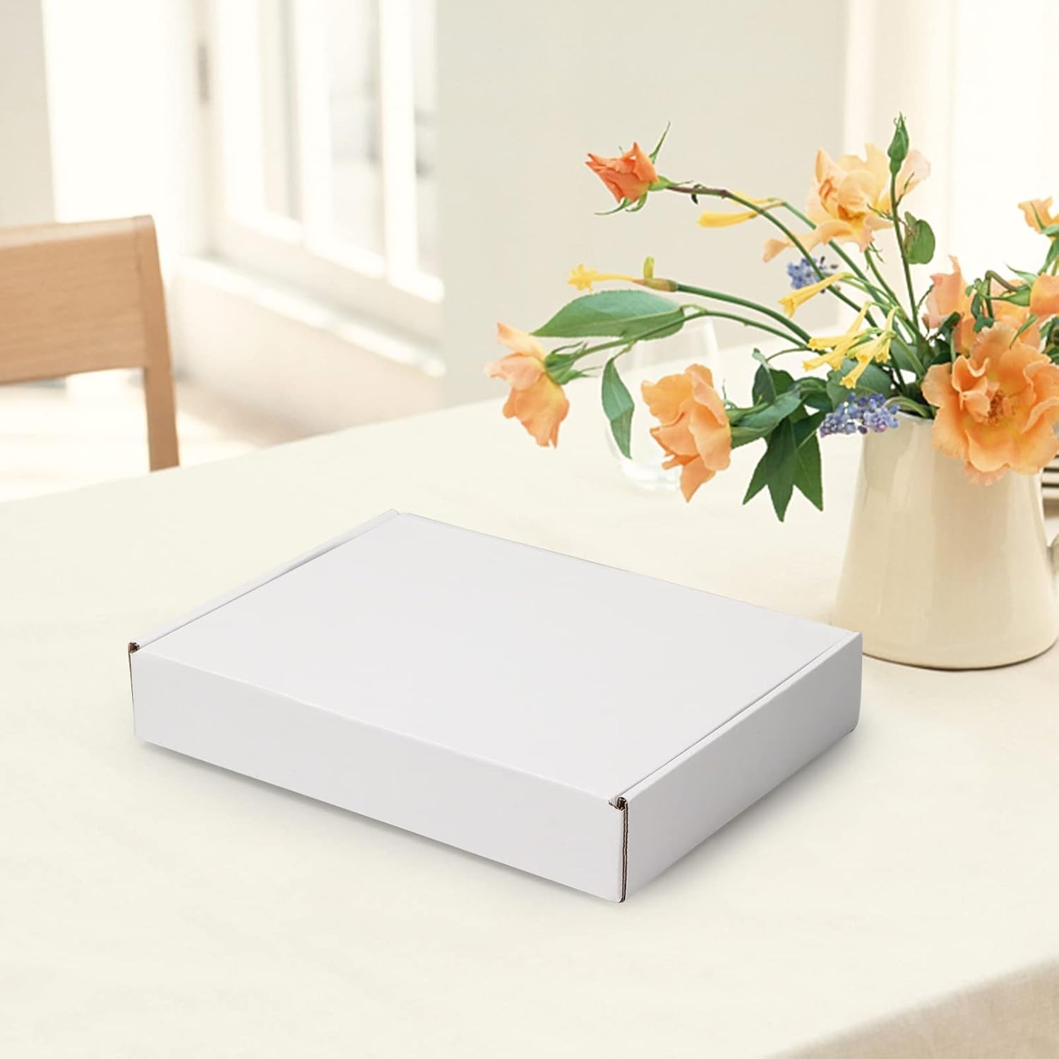 Versatile White Cardboard Boxes, Set of 25 for Shipping or Organizing Items